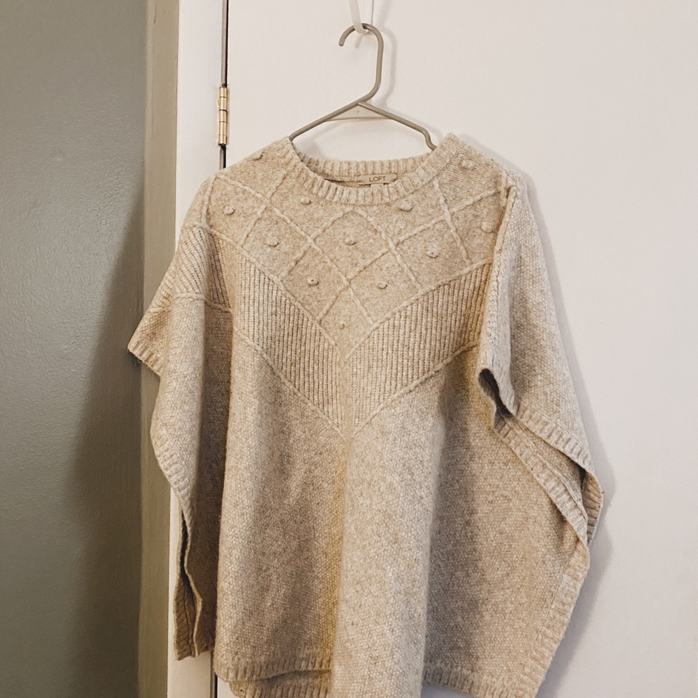 Loft Sweater Poncho Size M/L